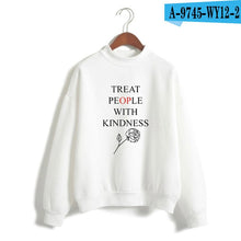 Load image into Gallery viewer, LUCKYFRIDAYF Harry Styles Treat People With Kindness Print Sweatshirts Women Turtleneck Long Sleeve Fashion Sweatshirts Custom