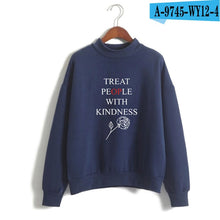 Load image into Gallery viewer, LUCKYFRIDAYF Harry Styles Treat People With Kindness Print Sweatshirts Women Turtleneck Long Sleeve Fashion Sweatshirts Custom