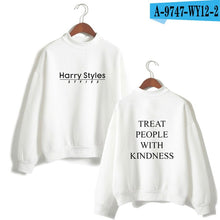 Load image into Gallery viewer, LUCKYFRIDAYF Harry Styles Treat People With Kindness Print Sweatshirts Women Turtleneck Long Sleeve Fashion Sweatshirts Custom