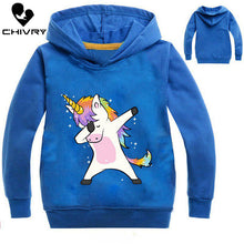 Load image into Gallery viewer, New 2019 Children Kids Spring Autumn Sweatshirt Boys Girls Cute Unicorn Print Long Sleeve Hooded Hoodies Sweatshirt Tops