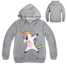 Load image into Gallery viewer, New 2019 Children Kids Spring Autumn Sweatshirt Boys Girls Cute Unicorn Print Long Sleeve Hooded Hoodies Sweatshirt Tops