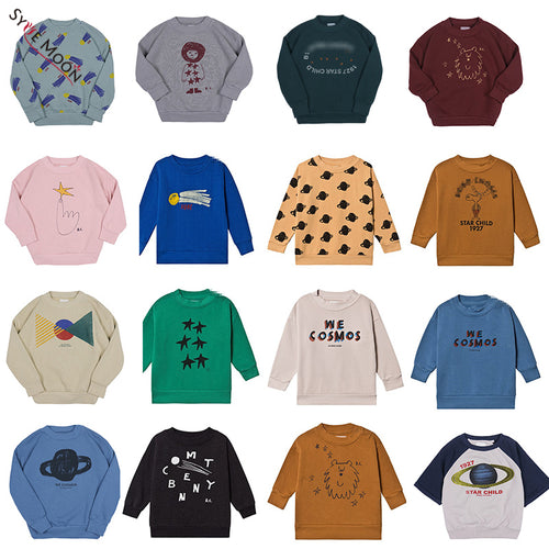 2019 New Autumn Winter BC Brand Kids Sweatshirts Boys Girl Fashion Print Pullover Sweaters Baby Children Cotton Tops Clothes