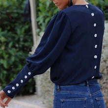 Load image into Gallery viewer, Women Office Lady Back Button Blouse Long Sleeve Sexy V neck Solid Elegant Casual Shirt 2019 Autumn New Fashion Women Tops