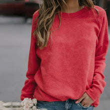 Load image into Gallery viewer, VIEUNSTA 5XL Solid Color Round Neck Women Hoodies Autumn Winter Sweatshirt 2019 Plus Size Long Sleeve Casual Tops Femme Pullover