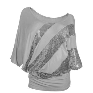 Shiny Sequined 2019 Fashion Women Shirt Summer Festival Plus Size Xxl womens tops and blouses Casual Short Sleeve blouse femme