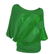 Load image into Gallery viewer, Shiny Sequined 2019 Fashion Women Shirt Summer Festival Plus Size Xxl womens tops and blouses Casual Short Sleeve blouse femme