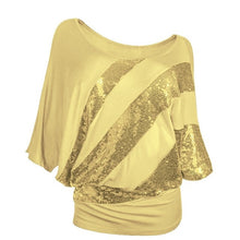Load image into Gallery viewer, Shiny Sequined 2019 Fashion Women Shirt Summer Festival Plus Size Xxl womens tops and blouses Casual Short Sleeve blouse femme