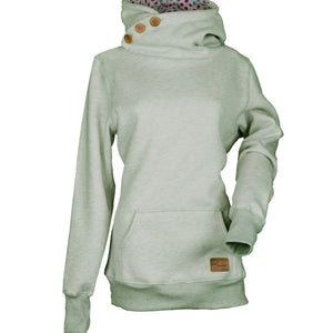 Casual Streetwear Womens Solid Long Sleeve Pocket Button Pullover Oversized Hoodie Sweatshirt Women Abrigos Mujer Invierno 2019