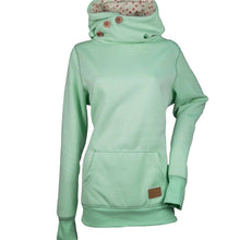 Load image into Gallery viewer, Casual Streetwear Womens Solid Long Sleeve Pocket Button Pullover Oversized Hoodie Sweatshirt Women Abrigos Mujer Invierno 2019