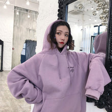 Load image into Gallery viewer, Autumn Oversize Hoody Women Hooded Elegant Trendy Solid Pullovers Hoodies Student Letter Print Long Sleeve Streetwear Sweatshirt