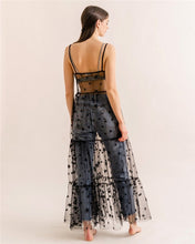 Load image into Gallery viewer, Womens Lace Mesh Spaghetti Straps See Through Cover Sexy See Through Baggy Ladies Stars Beach Bling Bling Long Dress