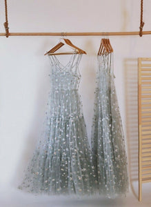 Womens Lace Mesh Spaghetti Straps See Through Cover Sexy See Through Baggy Ladies Stars Beach Bling Bling Long Dress