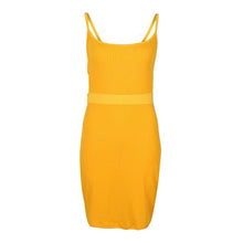 Load image into Gallery viewer, Fashion women bandage bodycon square collar sleeveless strap dress ladies evening club party short mini dress