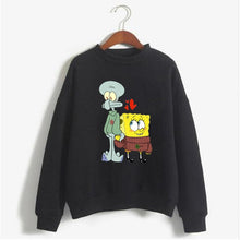 Load image into Gallery viewer, Women  Sweatshirt SpongeBob And Squidward Printed Casual Hoody Fashion Kawaii Autumn and Spring Long Selvee Pullover