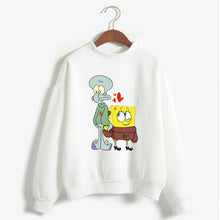 Load image into Gallery viewer, Women  Sweatshirt SpongeBob And Squidward Printed Casual Hoody Fashion Kawaii Autumn and Spring Long Selvee Pullover