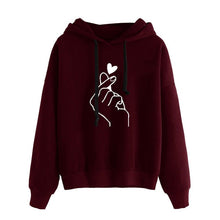 Load image into Gallery viewer, Plus Size Women Hoodies Print Casual Solid Loose Drawstring Sweatshirt Fashion Long Sleeve Hooded 2019 Autumn Female Pullover