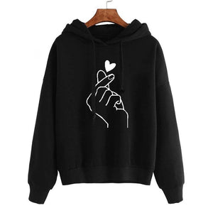 Plus Size Women Hoodies Print Casual Solid Loose Drawstring Sweatshirt Fashion Long Sleeve Hooded 2019 Autumn Female Pullover
