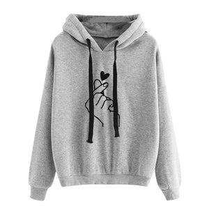Plus Size Women Hoodies Print Casual Solid Loose Drawstring Sweatshirt Fashion Long Sleeve Hooded 2019 Autumn Female Pullover