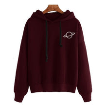 Load image into Gallery viewer, Plus Size Women Hoodies Print Casual Solid Loose Drawstring Sweatshirt Fashion Long Sleeve Hooded 2019 Autumn Female Pullover