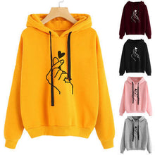 Load image into Gallery viewer, Plus Size Women Hoodies Print Casual Solid Loose Drawstring Sweatshirt Fashion Long Sleeve Hooded 2019 Autumn Female Pullover